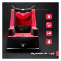 Fotel DIABLO CHAIRS X-Bager Czarno-Czerwony