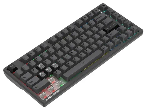 Klawiatura gamingowa A4Tech Bloody MS76 BLMS Magnetic magnetyczna szara