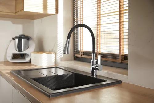 Bateria KFA ARMATURA Rumba Duo 6553-925-00 Chrom-czarny