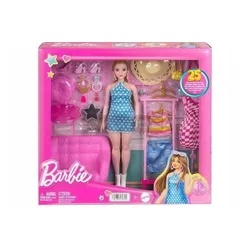 LALKA BARBIE WYMARZONA GARDEROBA + ubranka dla lalki Barbie + mebelki HPL78