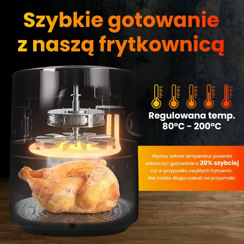Frytkownica beztłuszczowa Extralink Smart Life Air Fryer SJ-400 1300W 4l
