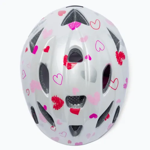 Kask rowerowy dziecięcy Alpina Ximo white hearts
