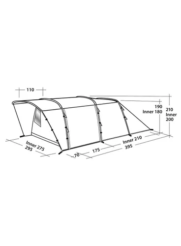 Namiot 5-osobowy Easy Camp Palmdale 500 - steel blue