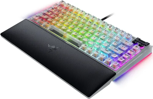 Klawiatura RAZER BlackWidow V4 Phantom RGB Hot-Swap Orange Tactile Gen-3 Switch Przezroczysto-biało-czarny