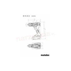 Metabo BS 18 L BL Q 2x2 tornavida matkabı. 0Ah