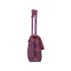 Kurt Geiger 690-Tweed Lg Kensington Moale 647458609 Fushia CMB Bag
