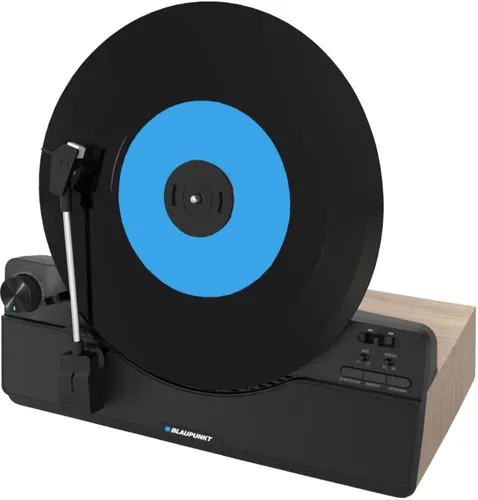 Gramofon pionowy BLAUPUNKT VT100 Czarny,Automatyczny,Napęd paskowy,BT,Wbudowane głośniki,Prędkość odtw.33 1/3,45 obr./min