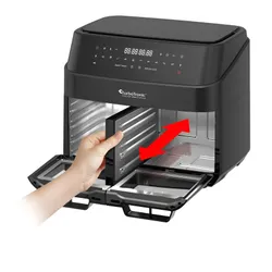 Air Fryer Frytkownica beztłuszczowa TURBOTRONIC TT-DAF7W Czarny z podwójnym koszem