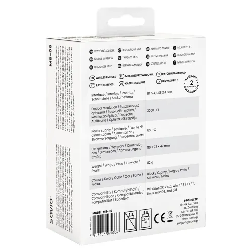 Myszka Savio MB-06 Czarny