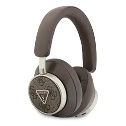 Słuchawki nauszne GUESS 4G Triangle Logo Bluetooth ENC Brązowy