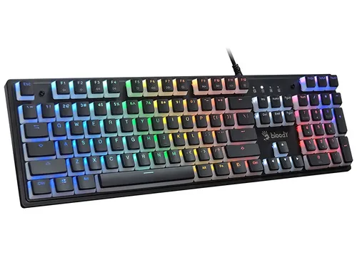 Klawiatura gamingowa A4Tech Bloody S520N BLMS Blue przewodowa mechaniczna podświetlana czarna