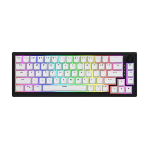 Klawiatura magnetyczna Hator Skyfall 65 MAG Ultra 8K Aurum Ice Czarno-Szary