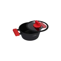 ZWIEGER Obsidian 2 l czarny - garnek aluminiowy z pokrywką