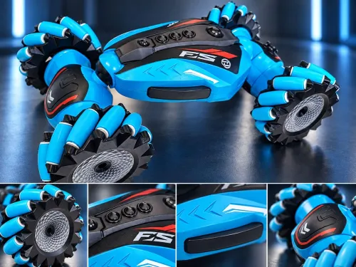 Samochód zdalnie sterowany rc ręką gesty ledy dym auto 4x4 stunt car 360°