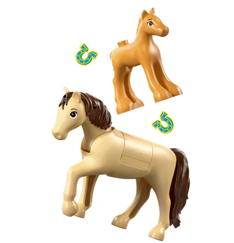 LEGO 42695 Friends Przyczepa z koniem i źrebaczkiem