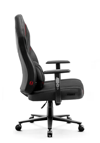 Fotel Diablo Chairs X-Gamer 2.0 Normal Size Gamingowy do 150kg Skóra ECO Tkanina Dark obsidian