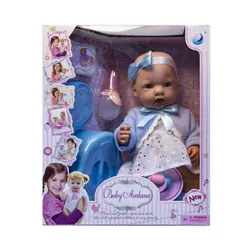 Lalka bobas z zestawem akcesoriów - pije i siusia