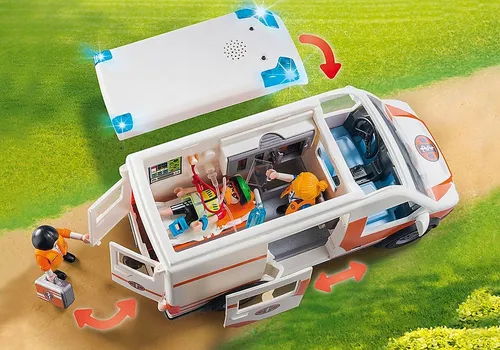 Playmobil ışık ve sesle ambulans (70049)