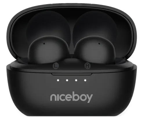 Słuchawki dokanałowe NICEBOY Podsie 4 Pop Czarny