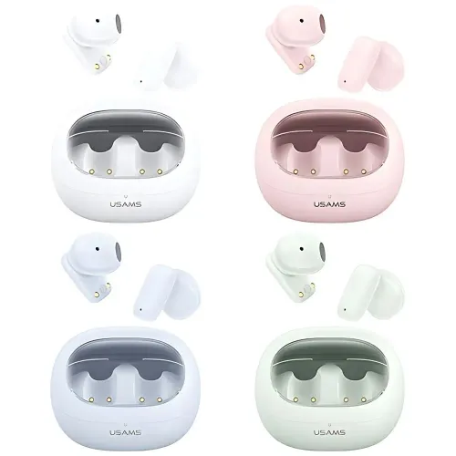 Słuchawki bezprzewodowe USAMS TD 22 Series TWS Douszne Bluetooth 5.3 Biały