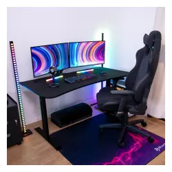 Biurko Arozzi Arena Medium Pure Black 140cm Czarny