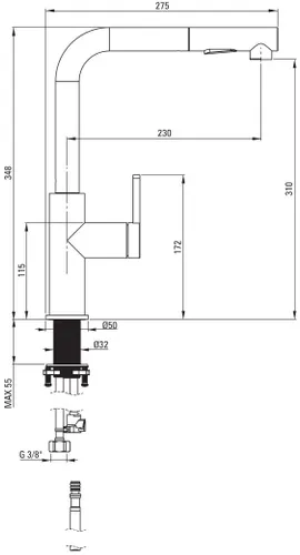 Bateria DEANTE Momi BKM C73M Brąz szczotkowany