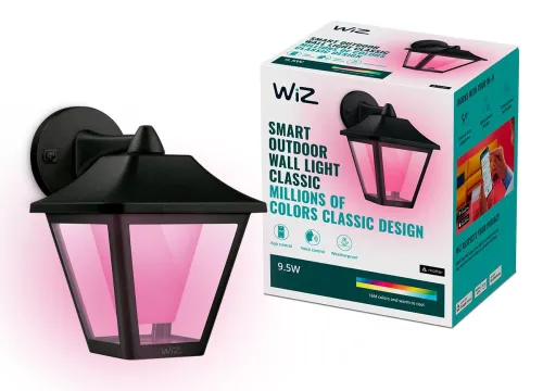 Kinkiet zewnętrzny WiZ 9,5W Czarny