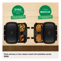 Air fryer Bosch Serie 4 Double Drawer MAFD440B7 2500W 9l