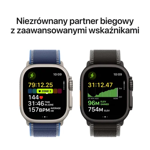 Apple Watch Ultra 3 GPS + Cellular koperta z tytanu Czarna 49mm Opaska Alpine Czarna Rozmiar L