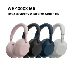 Słuchawki bezprzewodowe Sony WH-1000XM6 ANC Nauszne Bluetooth 5.3 Różowy