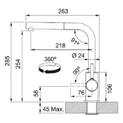 Bateria kuchenna FRANKE Lina L 115.0712.420 Chrom