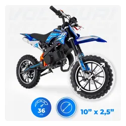 Cross spalinowy dla dzieci 49CC motocykl na akumulator e-start LED 35km/h