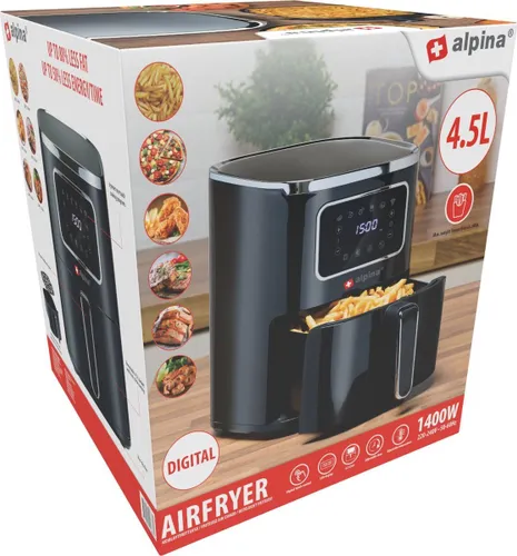 Air Fryer Frytkownica beztłuszczowa ALPINA 871125224687 4.5l programator czasowy