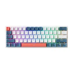 Klawiatura mechaniczna Machenike K500-B61 Gamingowa Przewodowa Red Switch Niebiesko-biała