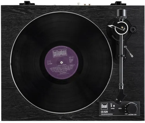 Gramofon DUAL CS 529 BT Czarny, Automatyczny, Napęd paskowy,PrędkośĆ odtw. 33,45,78 obr./min,Bluetooth