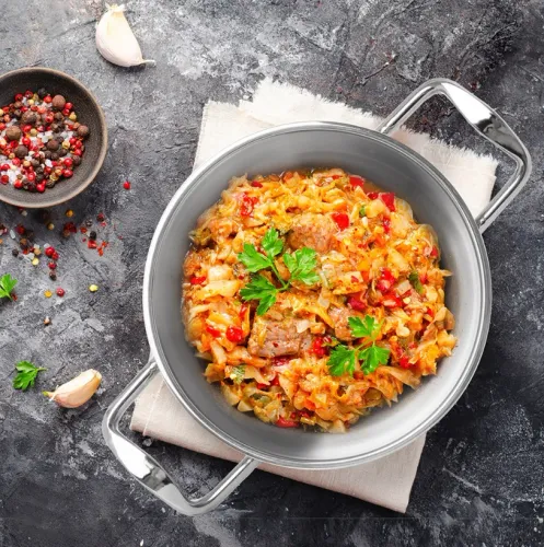 Garnek ze stali nierdzewnej z pokrywką VENICE 2,3 l