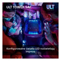 Power Audio Sony ULT Tower 9AC SRS-ULT900AC Bluetooth Mikrofon Karaoke Czarny
