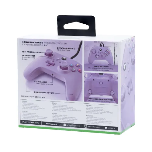 Powera Enhanced NANO Lilac Pad для Xbox Series X / S, Xbox One, ПК-проводной