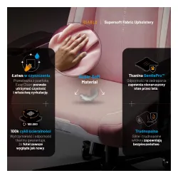 Fotel Diablo Chairs X.Eye Prime, Normal Size, Akira Pink Gamingowy do 140kg Różowy