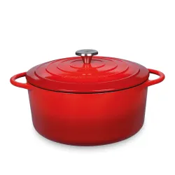 KUCHENPROFI Provence 5,3 l czerwony - garnek żeliwny z pokrywką