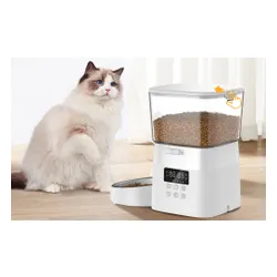 Dozownik karmy ROJECO 2L Button Version Automatic Smart Pet Feeder Biały