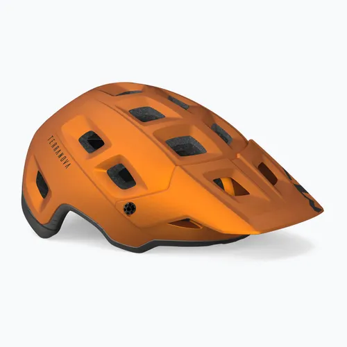 Kask rowerowy MET Terranova orange/ titanium metalic matt