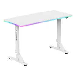 Biurko gamingowe ULTRADESK Iron RGB Biały