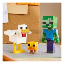 LEGO Minecraft 21582 Kurzy jeździec CHICKEN JOCKEY, zestaw klocków 9+