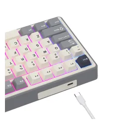 Klawiatura mechaniczna Royal Kludge RK-R87 Pro Half Grey Creamy Switch Biało-Szary