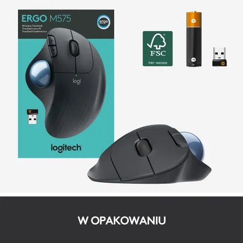 Myszka Logitech ERGO M575 Grafitowy