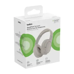 Słuchawki bezprzewodowe Belkin SoundForm Surround Nauszne Bluetooth 5.4 Piaskowy