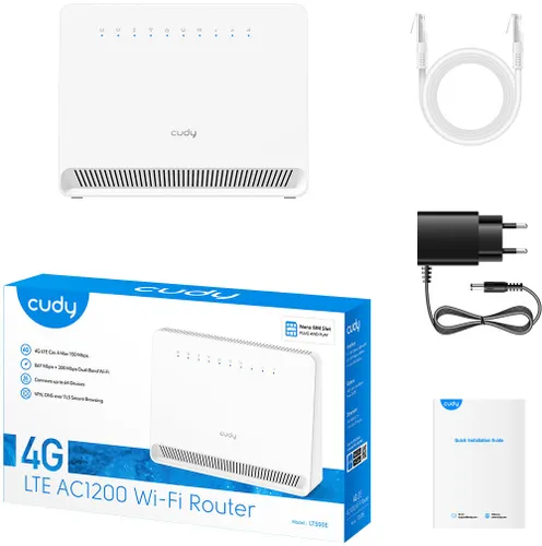 Router CUDY LT500E 2.4 / 5 GHz (DualBand), Wi-Fi Mesh, Gniazdo SIM