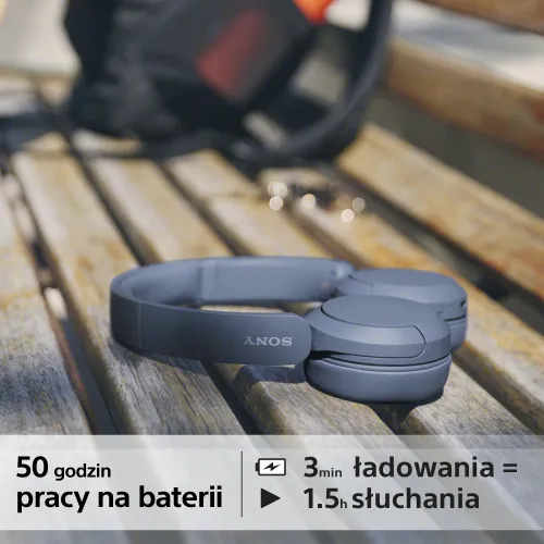 Беспроводные наушники Sony WH-CH520 Over-Ear Bluetooth 5.2 синий