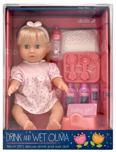 Lalka DOLLS WORLD Pijąca i sikająca Olivia 016-78402